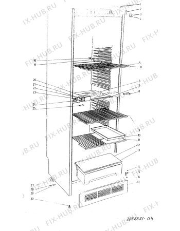 Взрыв-схема холодильника Upo UJKL398 - Схема узла C10 Cabinet/Interior